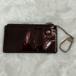 Louis Vuitton Monogram Amarante Vernis Key Cles zip pouch